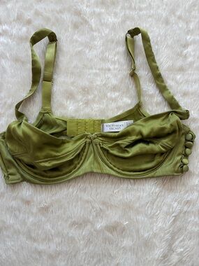 Victoria's Secret Olive Satin Underwire Bra